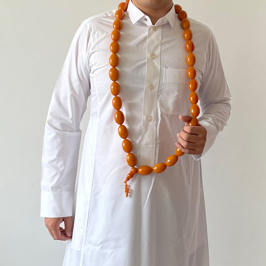 اكبر سبحة عندنا من مستكة لون برتقالي مسبحة فخمه