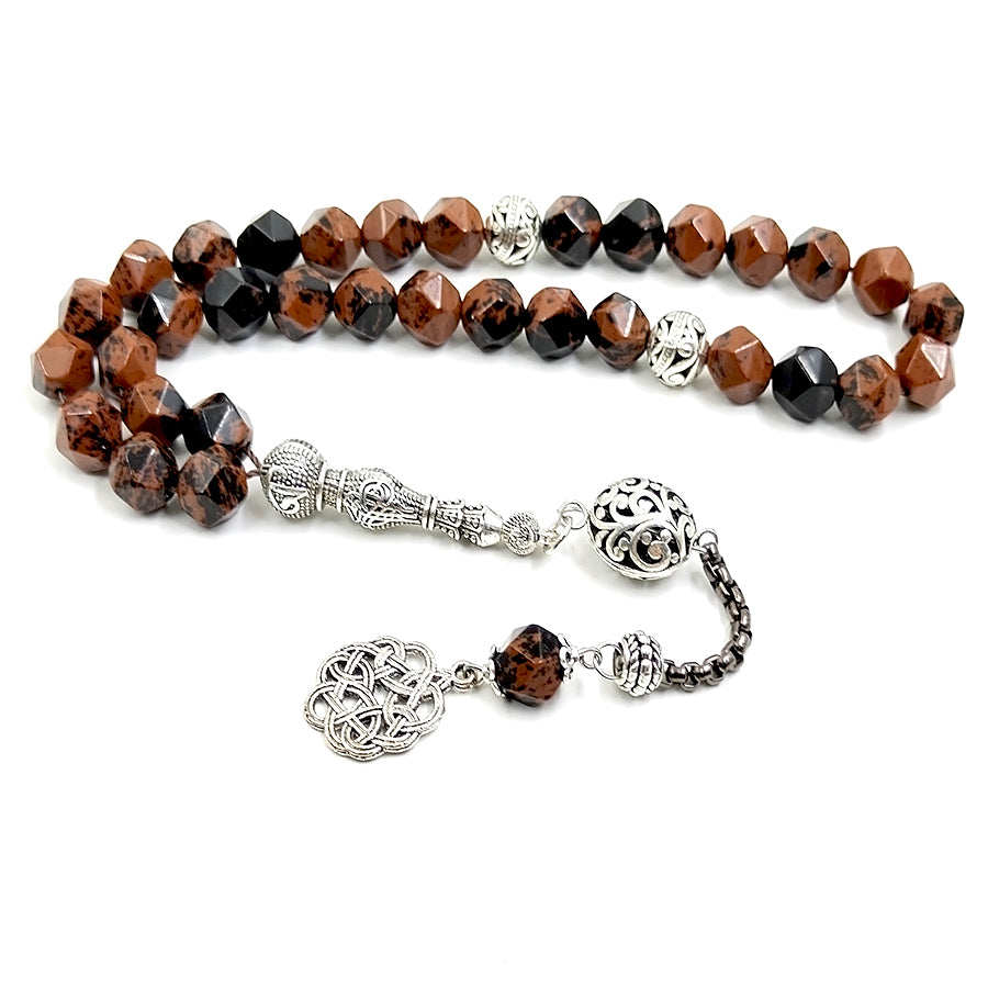 سبحة شكل مميزه حجر سبج احمر طبيعي