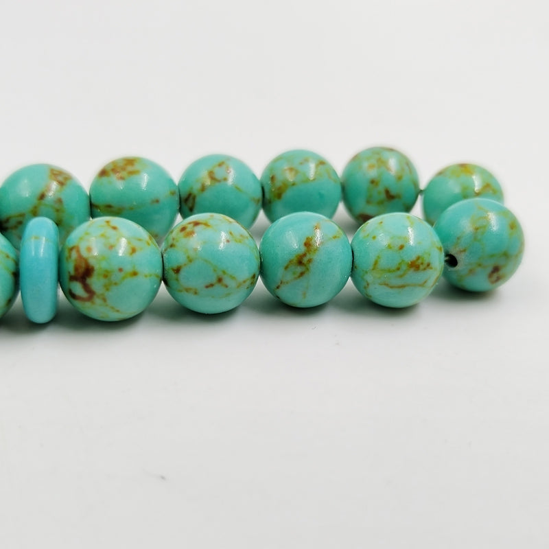 سبحة حجر فيروز اخضر مع شعار سعودية