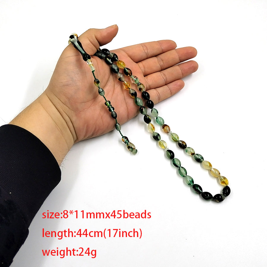 سبحة مستكة اخضر مضيئة بالظلام