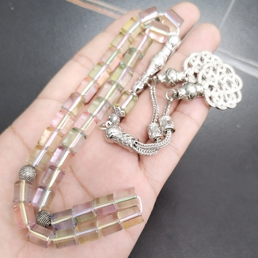 سبحة نسائيه كريستال خرز برميل