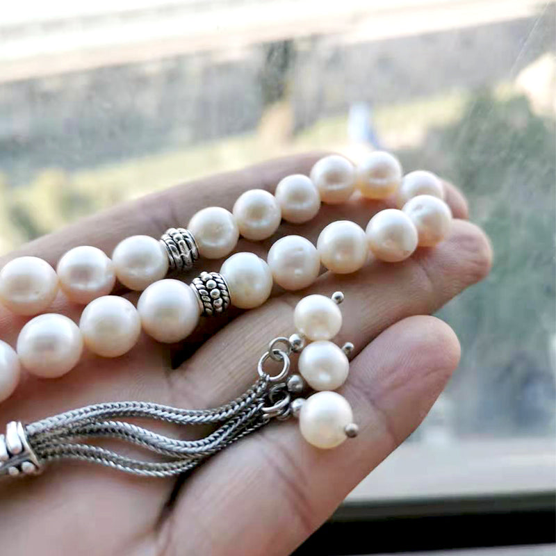 سبحة فخمه لؤلؤ الطبيعي من المياه العذبة اساور لولو مميزه