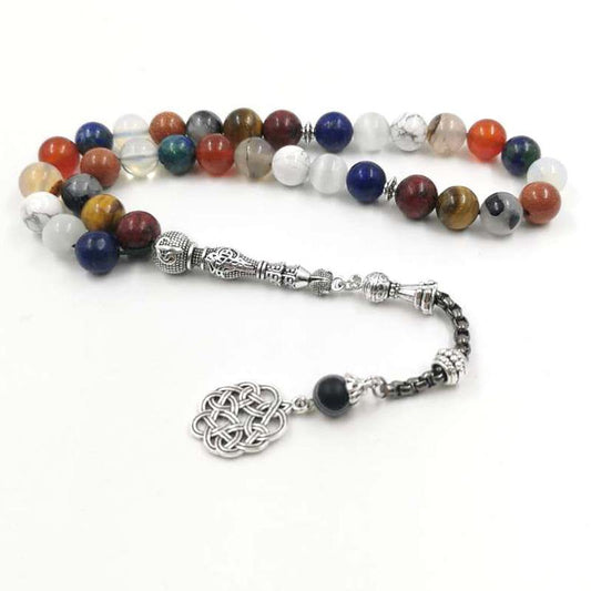 Tasbih From 12 natural gemstones stone beads - Bashatasbih