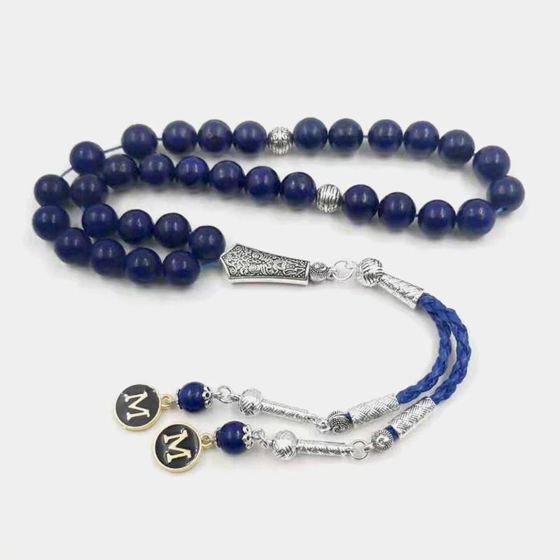 سبحة حجر الازورد مع شرابة الاكسسوار بالحروف الاسماء - Albashan