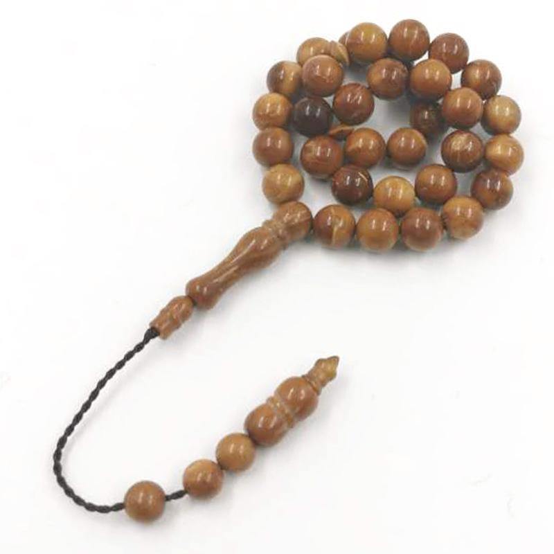 8mm Natural cuka wood Tasbih 33-45-66-99beads - Bashatasbih