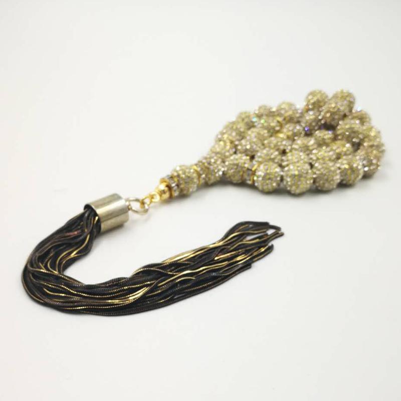 Luxury jewelry Rosary Muslim Tasbih with Metal tassel islamic gift Women's Muslim bracelet Misbaha Luxury gift for wife - Bashatasbih