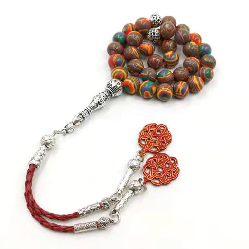 Red Malachite tasbih 33prayer beads Special Rosary Muslim Accessories Eid Ramafan gfit high quality jewelry bracelet Misbaha - Bashatasbih