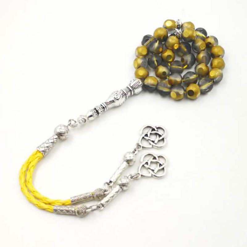 سبحة كريستال ذهبيه