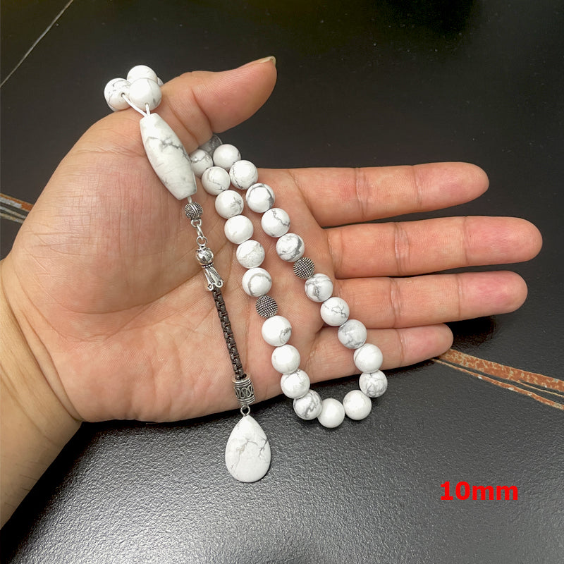 سبحة حجر هوليت طبيعي