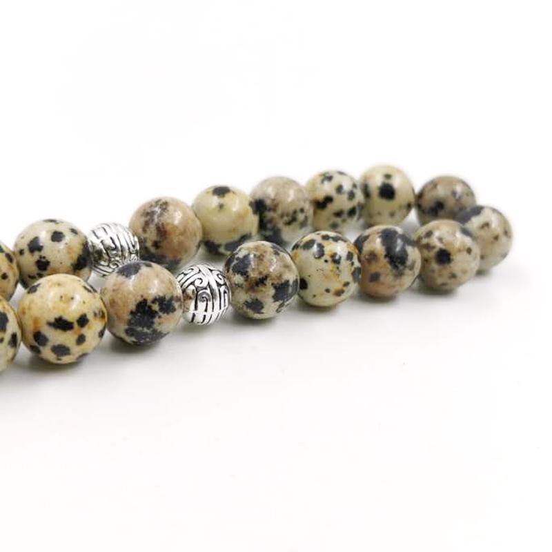 Natural BALMATINE JAPER Stone tasbih Muslim Bracelets Man's misbaha Gift prayer beads islam Jewelry Saudi Fashion Accessories - Bashatasbih