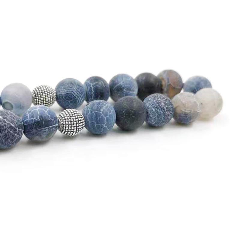 Natural Weathered Agates stone Tasbih prayer beads Misbaha 33beads New styles Cotton Tassel Professional Muslim Man's rosary - Bashatasbih