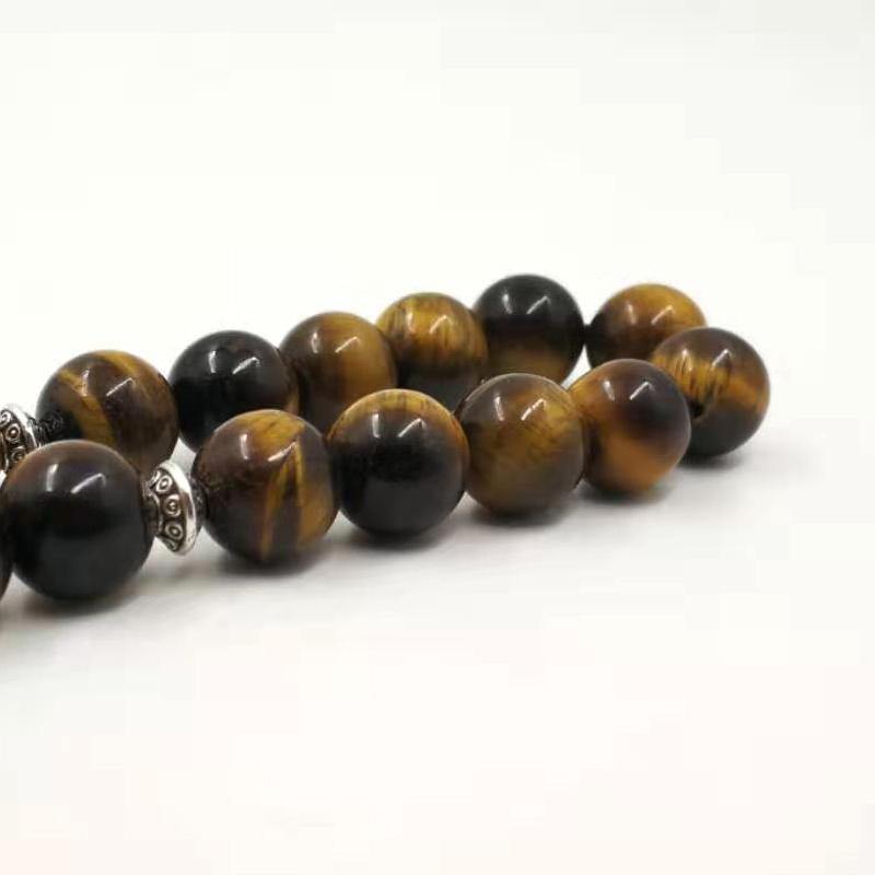 Natural Tiger eyes tasbih Muslim man misbaha prayer beads 33 66 99beads Arabic fashion Rosary - Bashatasbih