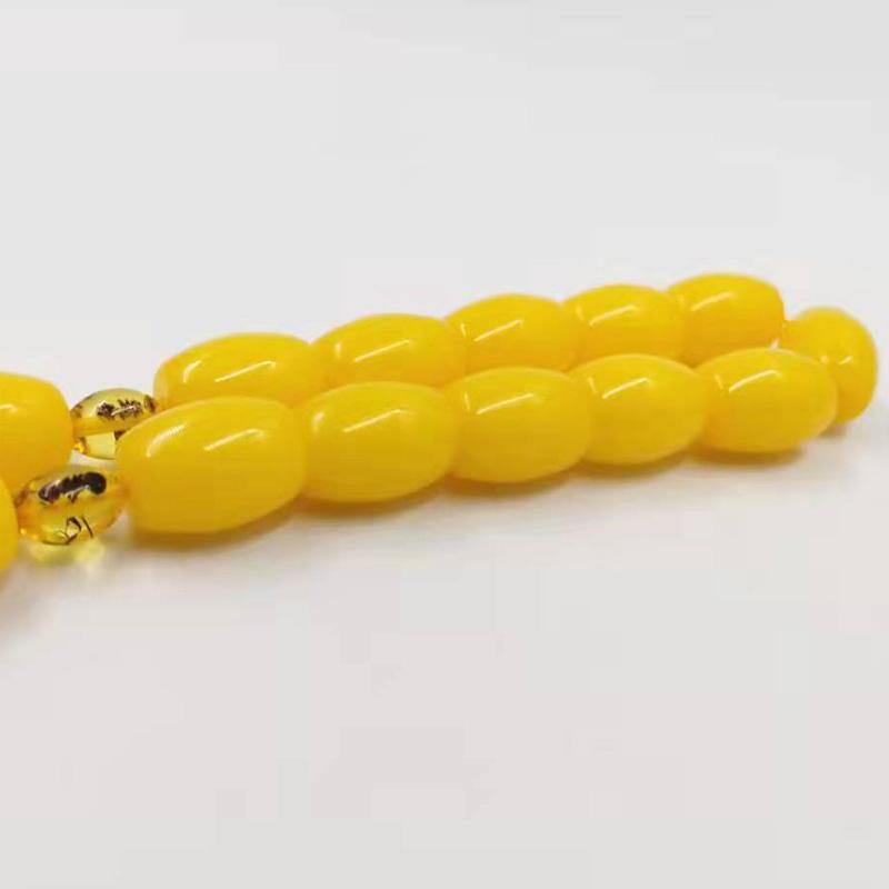 سبحة الراتينج باللون الأصفر عالي الجودة مسبحة للرجال - Albashan