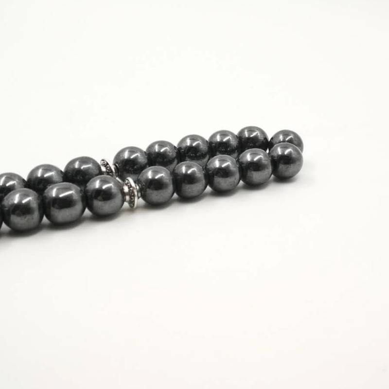 Man's Tasbih Natural stone Hematite Metal tassel Cheap price and good quality prayer beads 33 66 99beads Islam stone Rosary - Bashatasbih