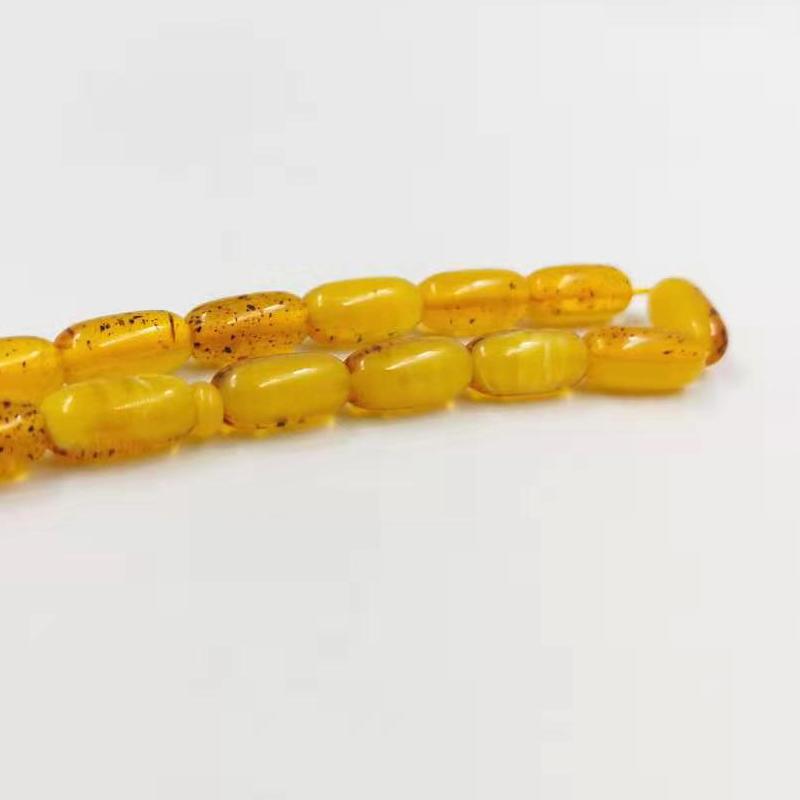 Yellow Tasbih Ambers Color Islam Rosary Muslim bracelet 33-99 prayer beads Arab Accessories Man Misbaha Turkey Fashion Jewelry - Bashatasbih