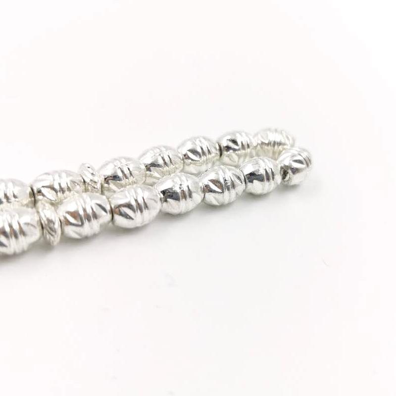 Tasbih Metal alloy silver-plated muslim bracelet turky jewelry 33 beads islamic gift - Bashatasbih