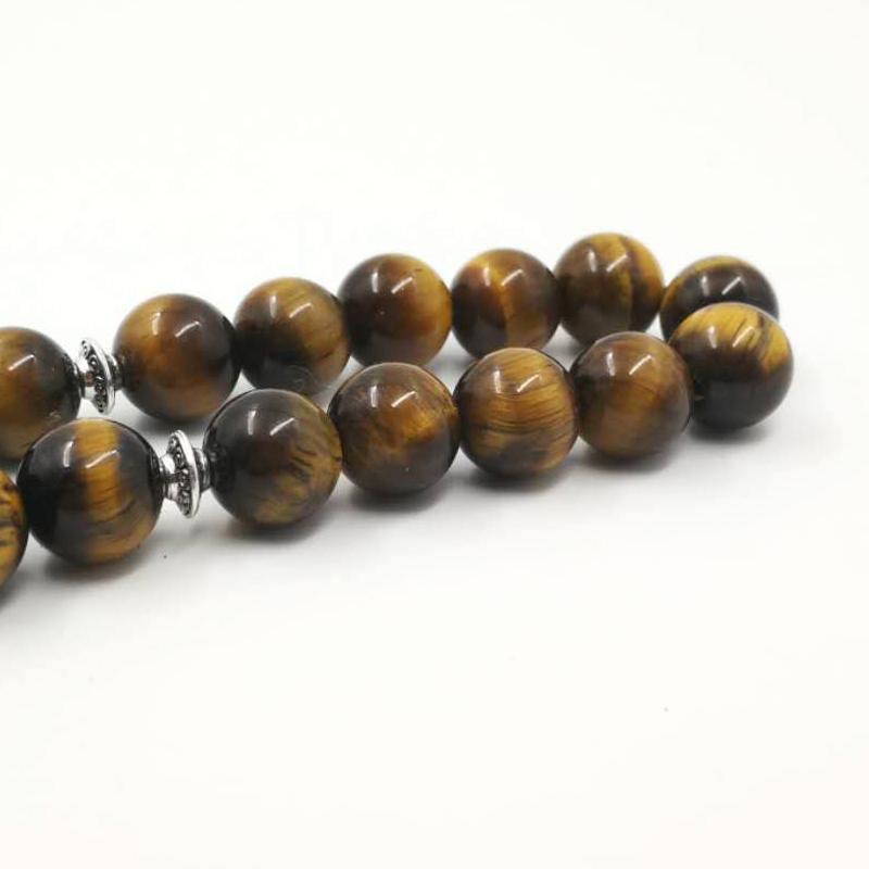 New style Man's Tasbih 2019 style Tiger eyes natural stone Muslim rosary islam 33 66 99 beads Fashion Bracelets - Bashatasbih