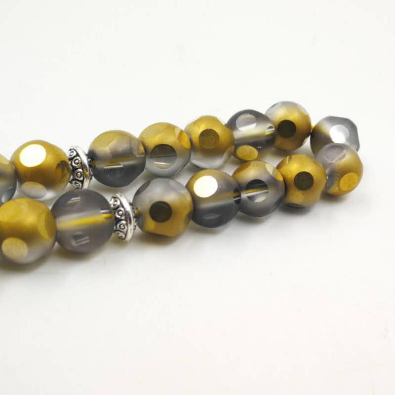 سبحة كريستال ذهبيه