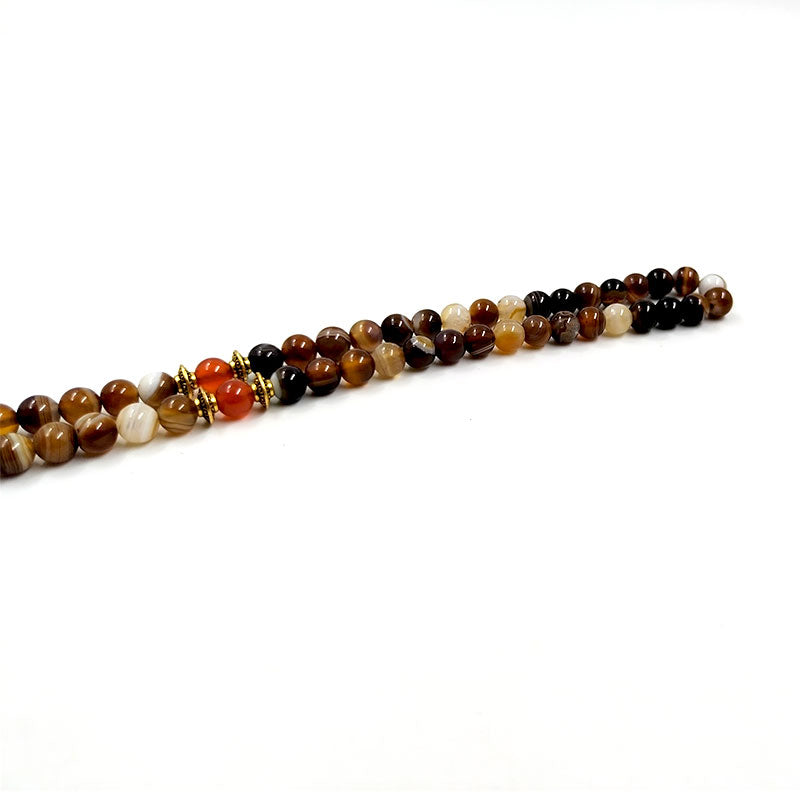 قلادة حجر عقيق طبيعي مع الاكسسوار اسلاميه