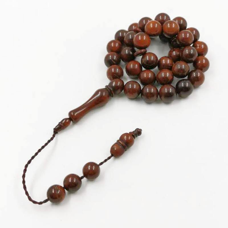 Natural Wood Cook Tasbih Man's Misbaha prayer beads 33 beads 2 SIZE Rosary - Bashatasbih