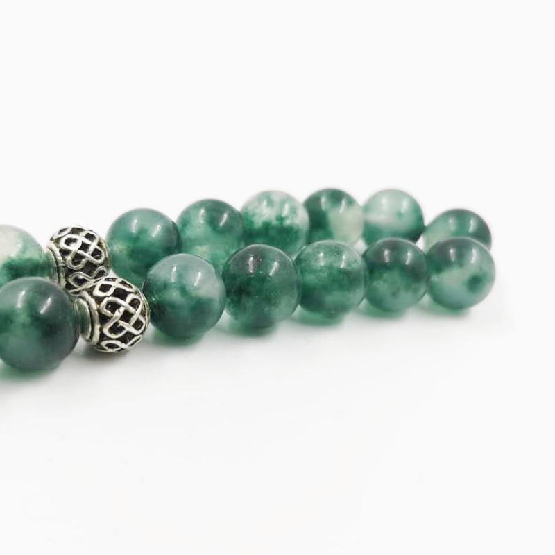 Tasbih Natural gemstone green jade Misbaha - Bashatasbih