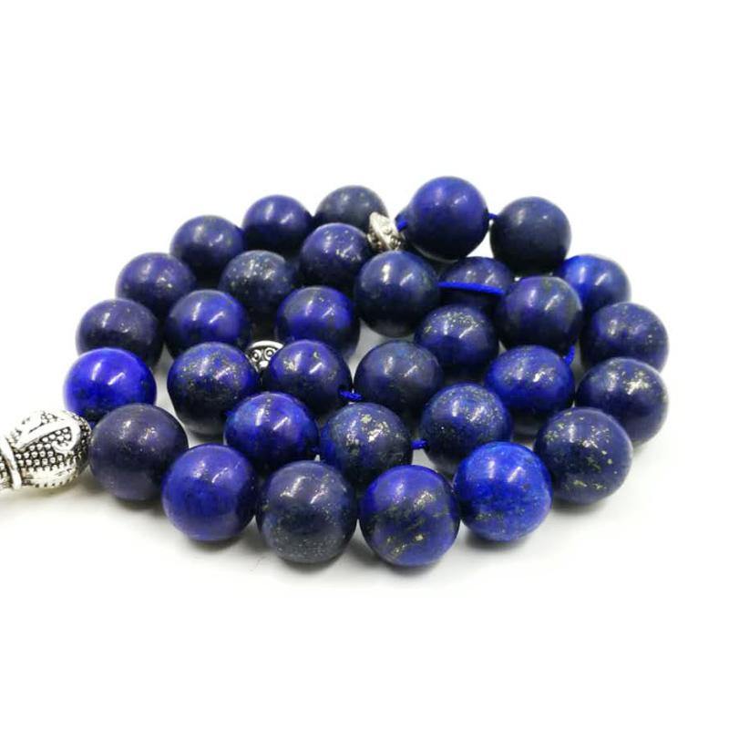 Lapis lazulis Rosary Muslim gfit For Ramadan Tasbih 33 66 99 Paryer beads Muslim misbaha Man's bracelets luxurious Rosary - Bashatasbih