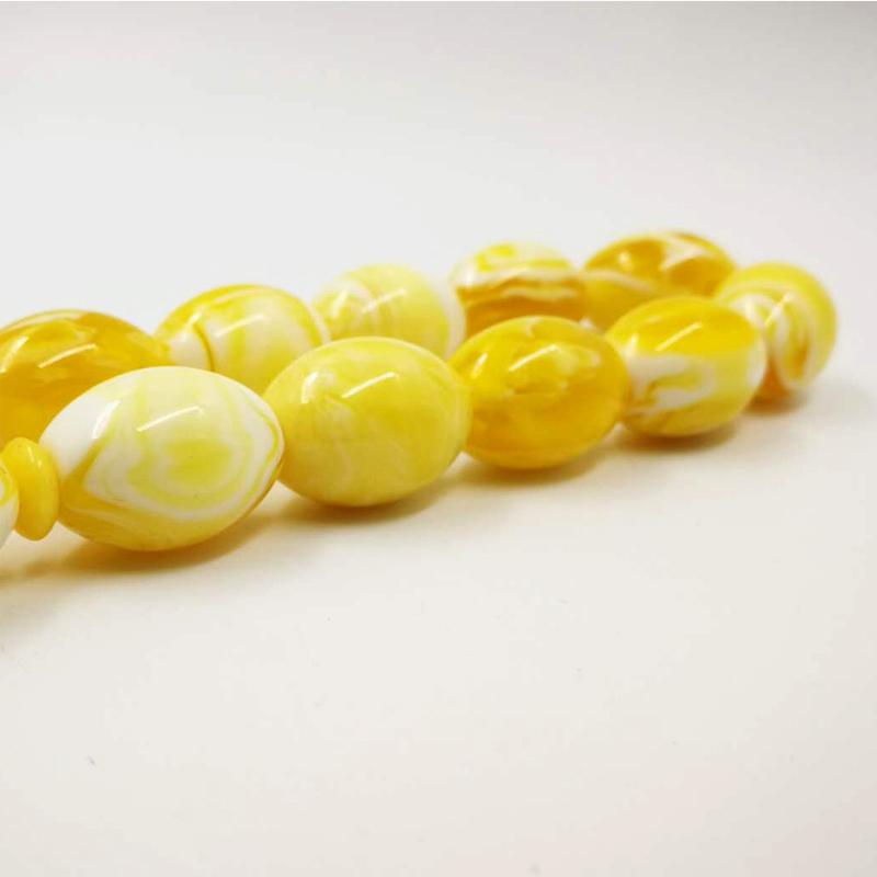 turkish design ambers Big Tasbih 33 Resin Beads yellow color tesbih Metal tassels of high quality Islam bracelets Muslim rosary - Bashatasbih