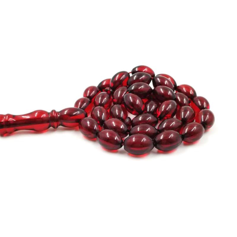 Red Resin Tasbih Muslim bracelet 33 bead rosary Red Bracelets Beads Tarbons tespih Men's 2019 New style Rosary - Bashatasbih