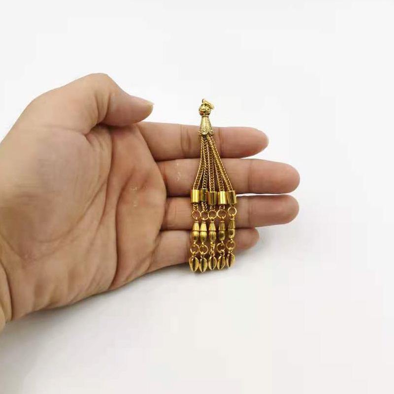 خمسة سلاسل ذهبية شرابة تسبيح إكسسوارات معدنية - Albashan