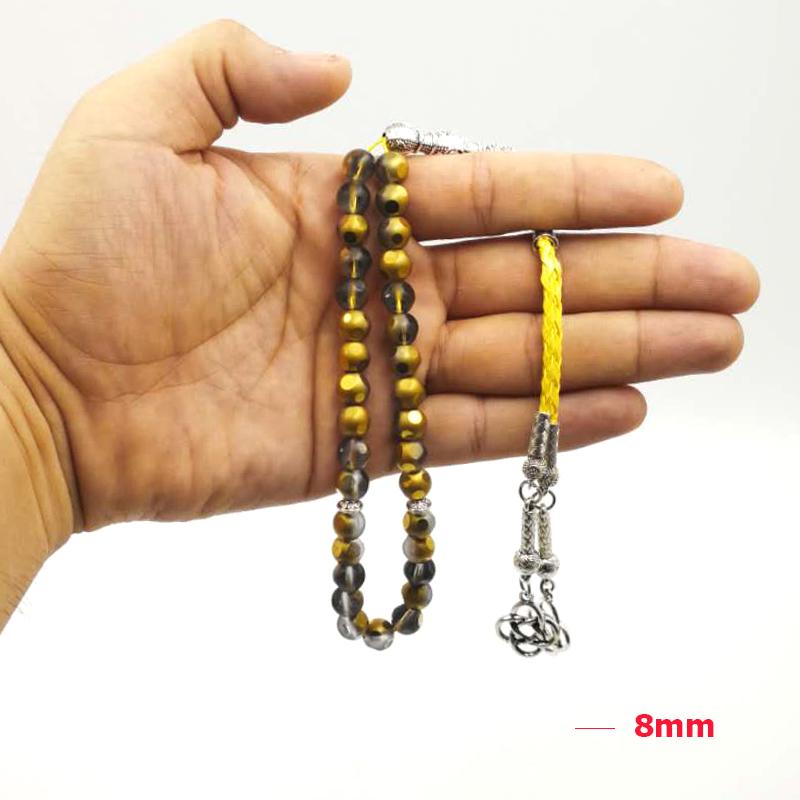 سبحة كريستال ذهبيه