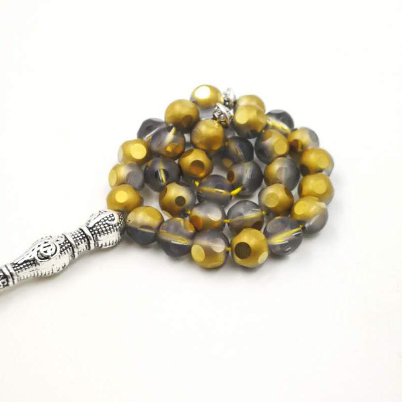 سبحة كريستال ذهبيه