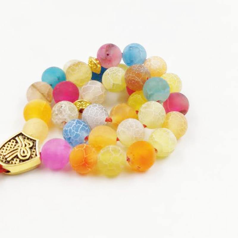Natural Weathered agate Tasbih Muslim bracelet islamic gift Arabia fashion Accessories misbaha jewelry New design Turkey Rosary - Bashatasbih