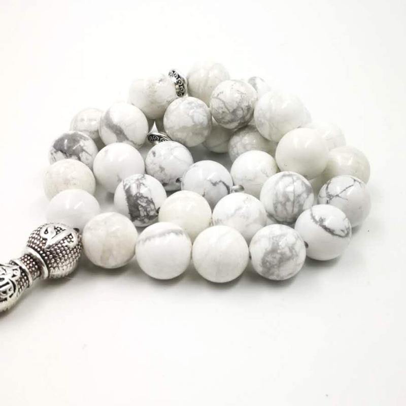 Natural Turquoises Tasbih 2019 style misbaha natural stone Men's bracelet - Bashatasbih