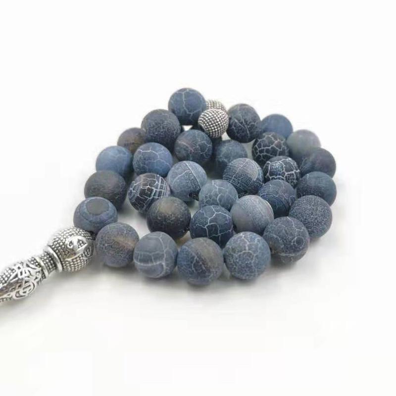 Tasbih Natural agate stone 33 66 99 prayer beads - Bashatasbih