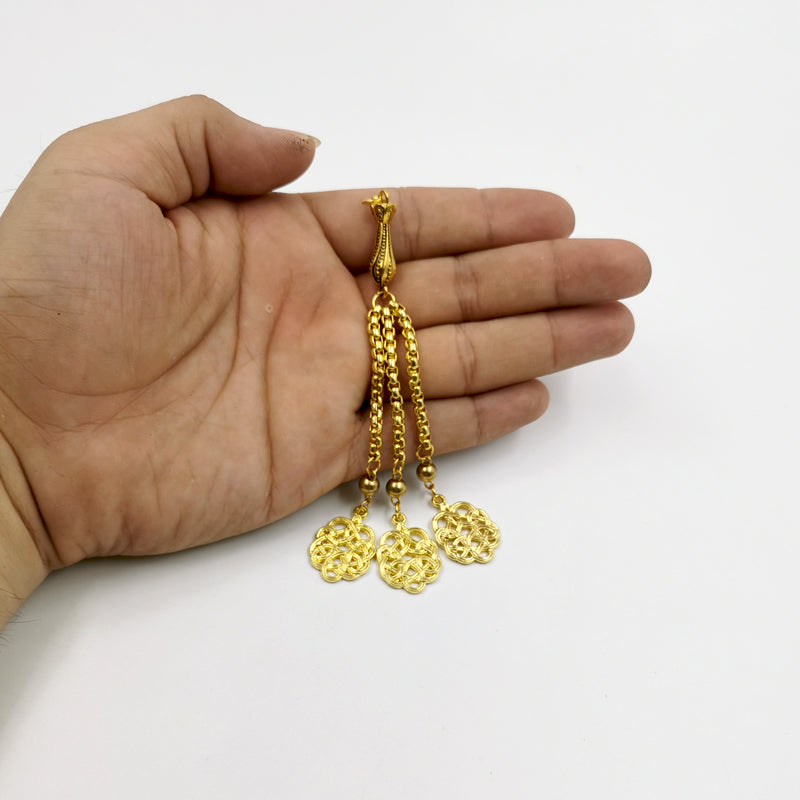 الاكسسوار السبحة ذهبيه شرابة طربزونة معدنية