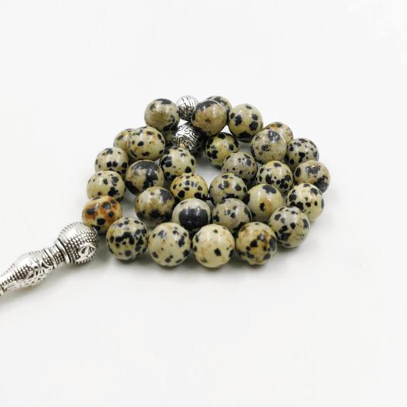 Natural BALMATINE JAPER Stone tasbih Muslim Bracelets Man's misbaha Gift prayer beads islam Jewelry Saudi Fashion Accessories - Bashatasbih