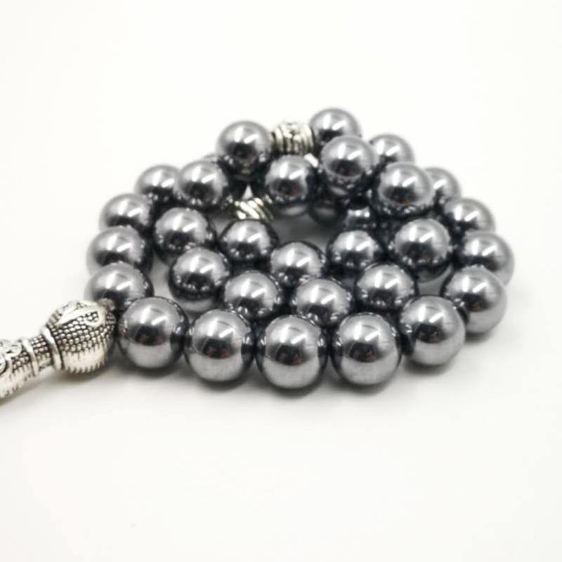 Natural Terahertz Stone tasbih Energy stone 33Paryer beads Muslim misbaha Man's bracelet - Bashatasbih