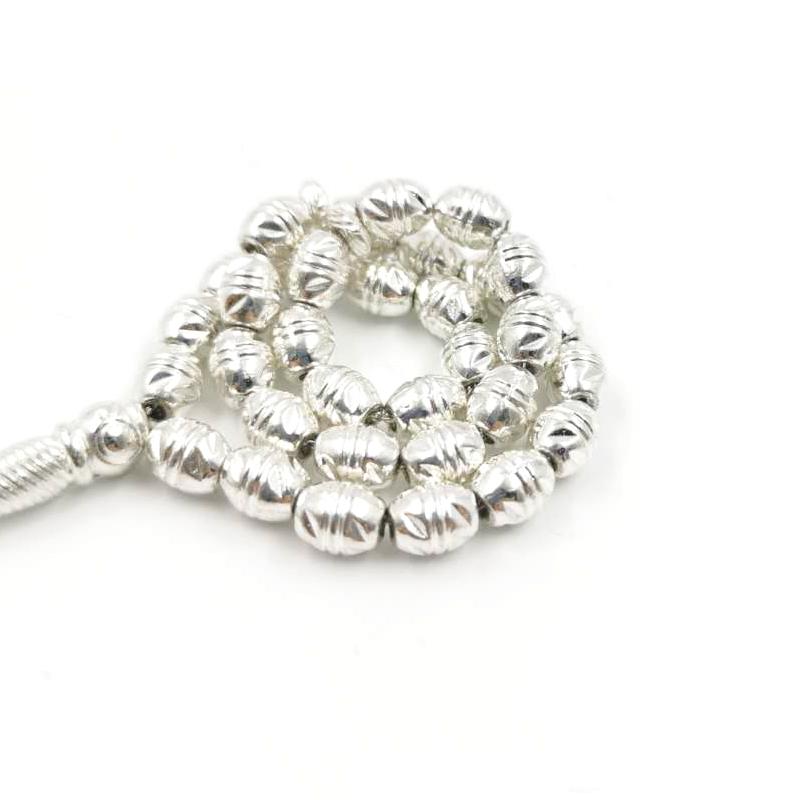 Tasbih Metal alloy silver-plated muslim bracelet turky jewelry 33 beads islamic gift - Bashatasbih