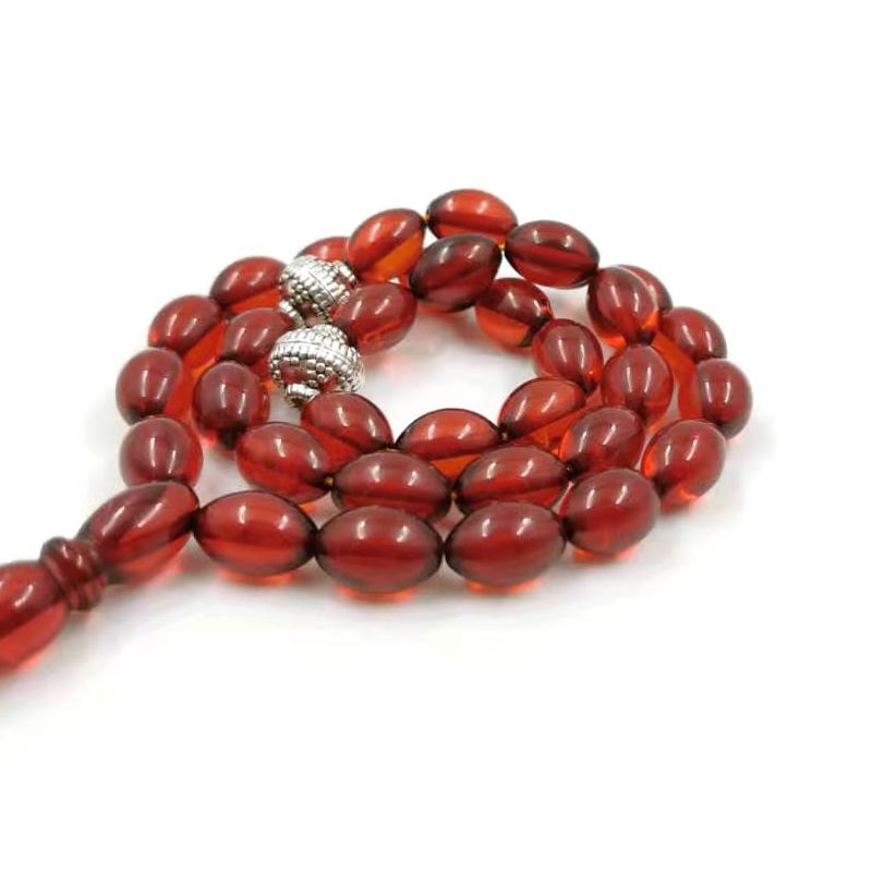 Red Resin Tasbih 33 45 51 66 99beads Man Muslim rosary Turkey style Bracelets New Fashion Islamic Misbaha Saudi arabia Eid gift - Bashatasbih