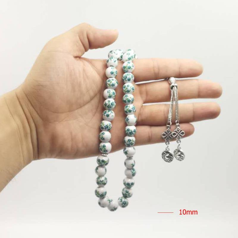 سبحة سيراميك ورود أخضر - Albashan