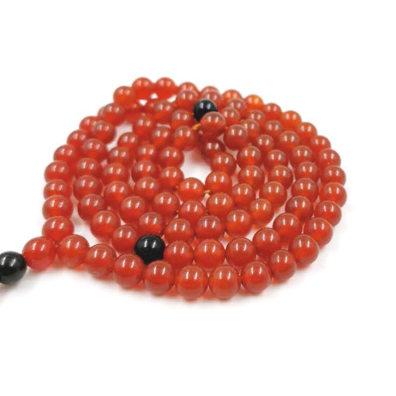 Tasbih Natural red agate pocket Muslim rosary 99beads 6mm - Bashatasbih