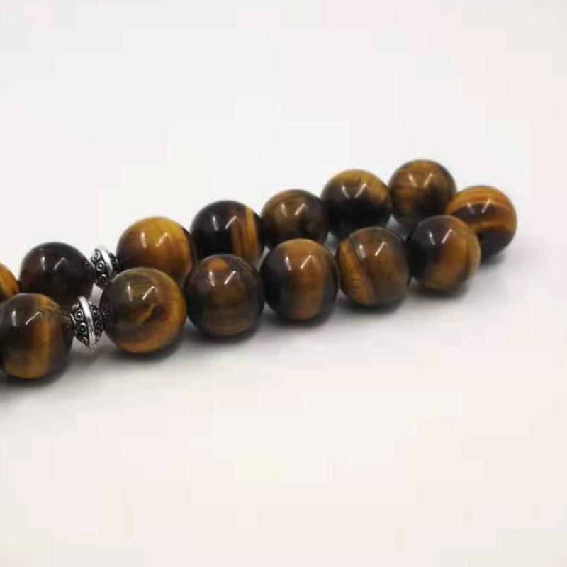 Big Size Natural Tiger eyes Tabish Muslim  misbaha prayer beads 33 66 99beads Arabic fashion Rosary - Bashatasbih