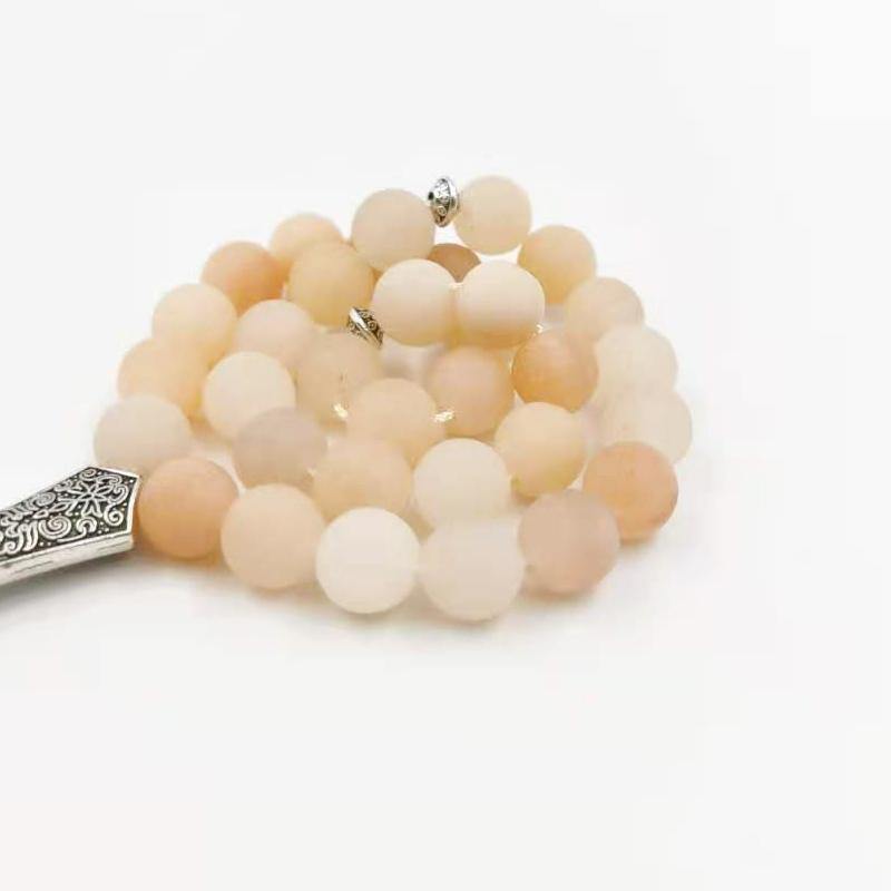 سبحة حجر زهرة الكوارتز طبيعي - Albashan