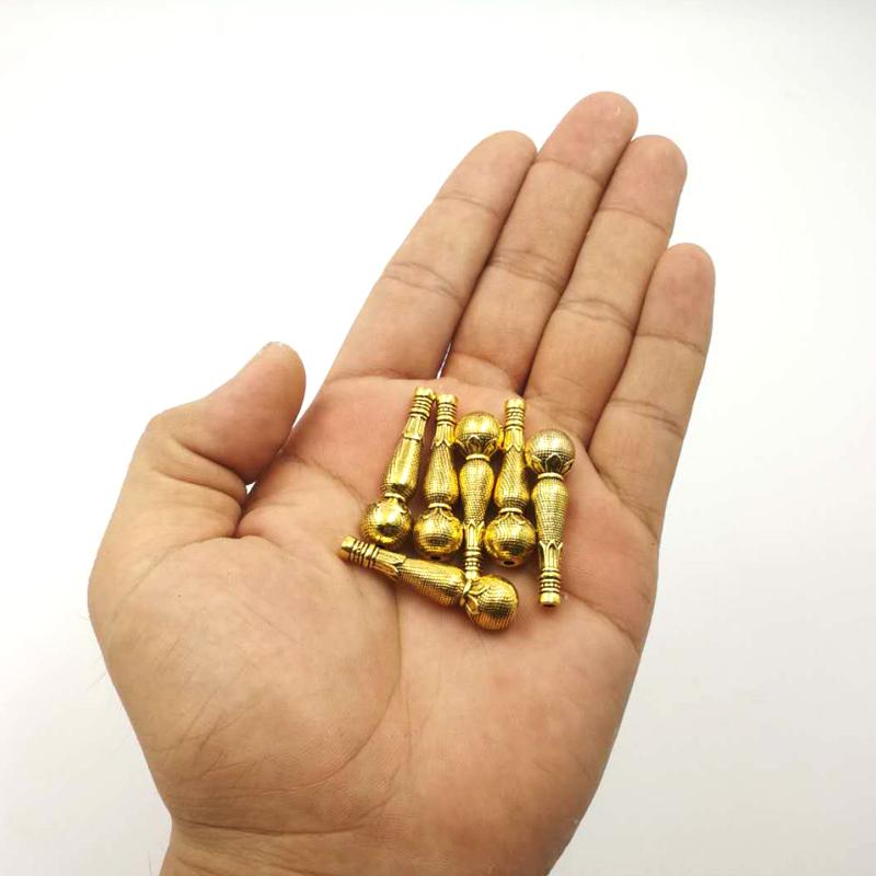 Gold 10mm EMAMU For Making prayer beads Tasbih minaret beads 10mm accessories Misbaha Metal fittings - Bashatasbih