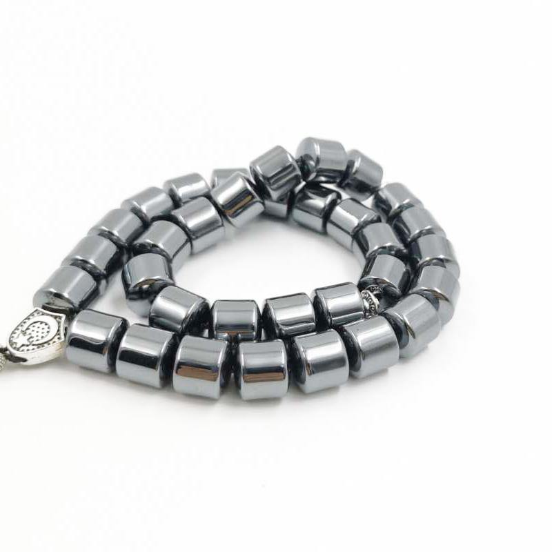 سبحة حجر هيماتيت مع طربزونة اسود - Albashan