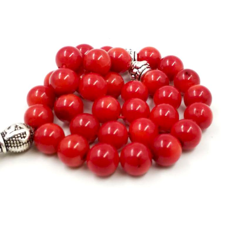 Women's Rosary Muslim Natural coral and coral reef tassel Tasbih Eid gift For wife Everything is new Fashion Women's Bracelets - Bashatasbih