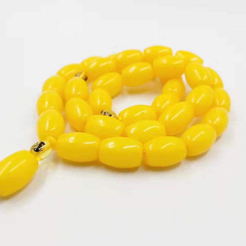 سبحة الراتينج باللون الأصفر عالي الجودة مسبحة للرجال - Albashan