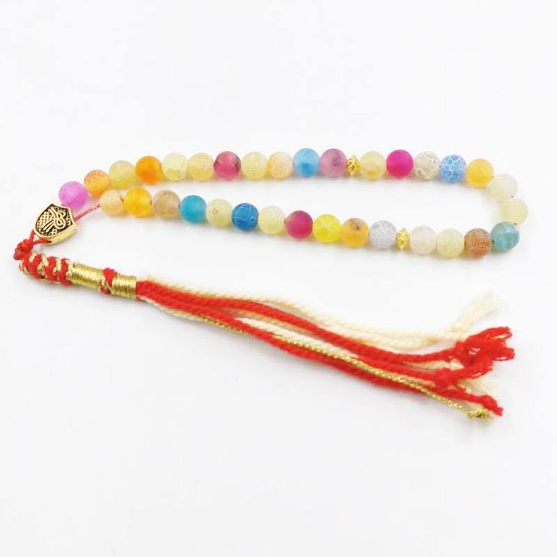 Natural Weathered agate Tasbih Muslim bracelet islamic gift Arabia fashion Accessories misbaha jewelry New design Turkey Rosary - Bashatasbih