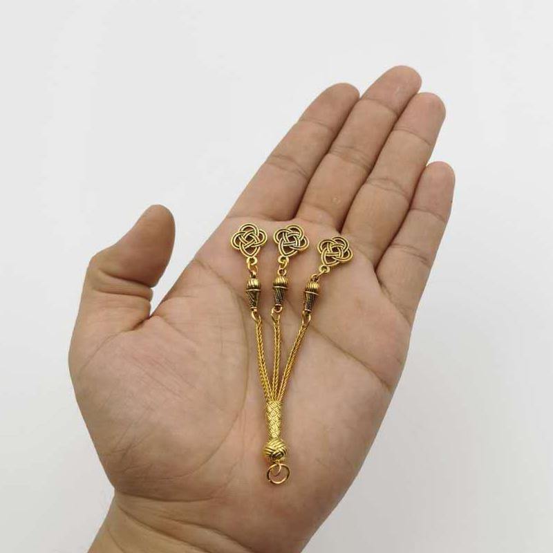 ثلاث سلاسل ذهبية شرابة سبحة إكسسوارات سلسلة معدنية - Albashan
