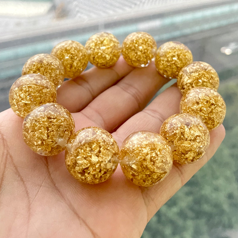 سوار رقائق الذهب حجم كبير اساور ذهبيه فخمة